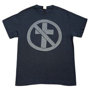 Bad Religion Band T-Shirt Medium Black Gildan Punk Rock 80s No Cross VTG Style
